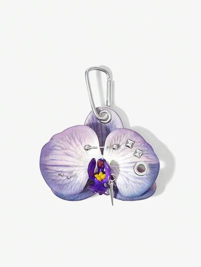 SHEIN ICON 3D Flower Fashionable Keychain, Suitable For Decorating Bags