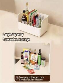 SHEIN A Six-Compartment Detachable Separated Seasoning Rack, A Large-Capacity Refrigerator, A Cabinet And A Seasoning Storage Box On The Living Room Countertop, And A Practical Shelf. - Multicolor - View 8