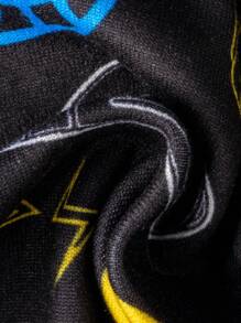 9件套男童图案印花内衣套装，包含足球、篮球、滑板、游戏机图案，复古街头风格，适合外穿