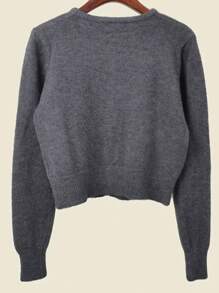 INAWLY Solid Button Through Cardigan For Spring And Autumn,Long Sleeve Tops Fall Winter Cloth For Women