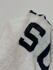 StreetHx Retro American College Style Letter Knit Sweater Fall Winter Cloth For Women - Multicolor - View 7