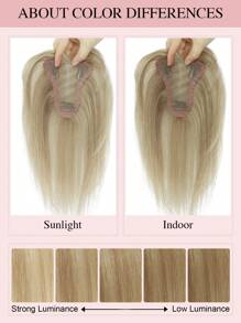 10英寸女士假发片真人发片适合头发稀疏的女性的假发片，带刘海夹