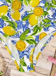 Tween Girls' Casual Minimalist Camisole One-Piece Swimsuit, Summer - Multicolor - View 5