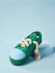 PETSIN Dog Toys Pet White Rope Slippers Sound Making Toys Dog Teeth Grinding Cleaning Teeth Built-In BB Airbag Round Ball Bell Various - Multicolor - View 6