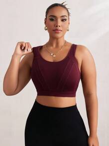 Easithlete Plus Size Women One-Piece Underwire Sports Bra With Adjustable Racerback, High-Impact Support For Chinese New Year