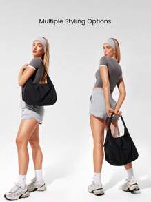 GLOWMODE 17L 纹理防水单肩包 - 黑色 - 查看 3