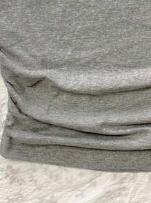 Attitoon 休闲复古风格女式圆领褶皱腰短袖 T 恤，带有复古 1997 星字母印花，适合夏季