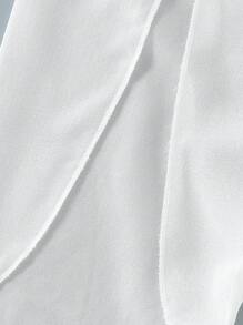 SHEIN 年輕女孩弓結前鑲邊刺繡cami上衣＆鬱金香翻邊下褲