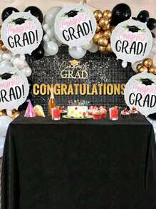 6pcs Big Congrats Grad Balloons,Graduation Balloon, Congratulations Balloons For Graduation Decorations Class Of 2025,Pink Graduation Balloons 2025,Graduation Party Decorations 2025 - White - View 5