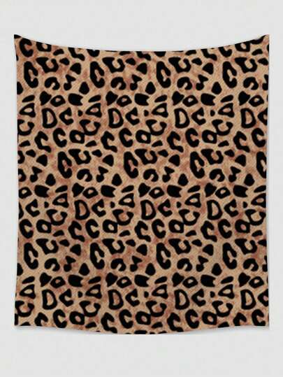 ROMWE Grunge Punk 1 pezzo Arazzo in poliestere con stampa leopardata, stile europeo e americano, adatto per la decorazione quotidiana di soggiorno e camera da letto, decorazione per campeggio, arazzo per tutte le stagioni