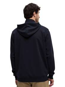 Hugo Boss 男士抽绳连帽口袋休闲宽松运动衫 - 404深藍色 - 查看 2