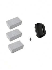 SHEIN 3 件装烤架清洁砖，带耐热手柄，浮石烤盘清洁石，可切割的多功能污渍和油污清洁刷，去除烧烤、游泳池、水槽的污渍，适用于炉灶、水槽、餐具、煎锅、烧烤网清洁、厨房、浴室、家居、家庭用品圣诞节节日礼物赠送，1 件 - 彩色 - 查看 9