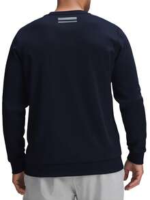 Hugo Boss Áo nỉ chui đầu dài tay cổ tròn thường ngày rộng rãi cho nam - 402 Xanh đậm - Xem 2