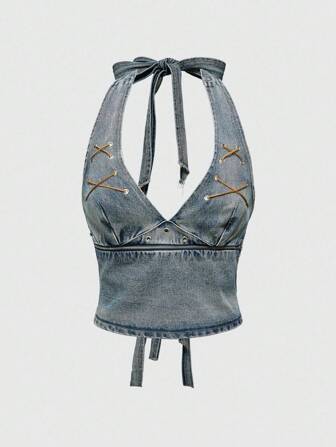 Hippie Vintage Western Cowgirl Knotted Sexy Crop Top