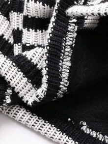 DAZY Women's Casual Sleeveless Solid Color Round Neck Fitted Jacket, Spring/Summer Vest - Black and White - View 8