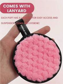 Pineapple Slouchy Clean Water Makeup Remover Puff Round Washable Double-Sided Clean Wet Puff Makeup Remover Pad Face Clean,Facial Brush,Bag,Organizer,Storage