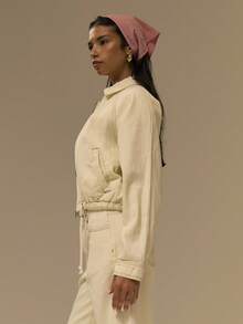 MUSERA Women Denim Jackets & Coats Work Office  Chic - Beige - View 3