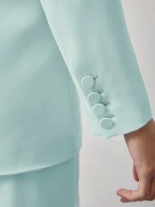 MOTF STUDIO 结构化单纽扣西装外套 - 綠色 - 查看 2