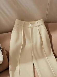 Franclia Women's White Elegant Straight Leg Casual Pants Women S Bottoms Fall Cloth For Women - Khaki - View 3