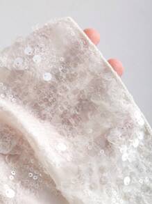 SHEIN Unity Áo hai dây đính hạt gợi cảm cho nữ - trắng - Xem 7