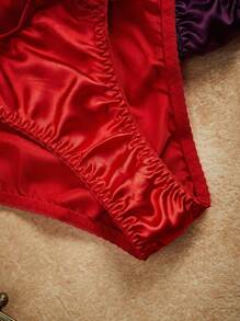 PinupPomp Women's Rhinestone Decor Lace Patchwork French Crepe Panty - Multicolor - View 4