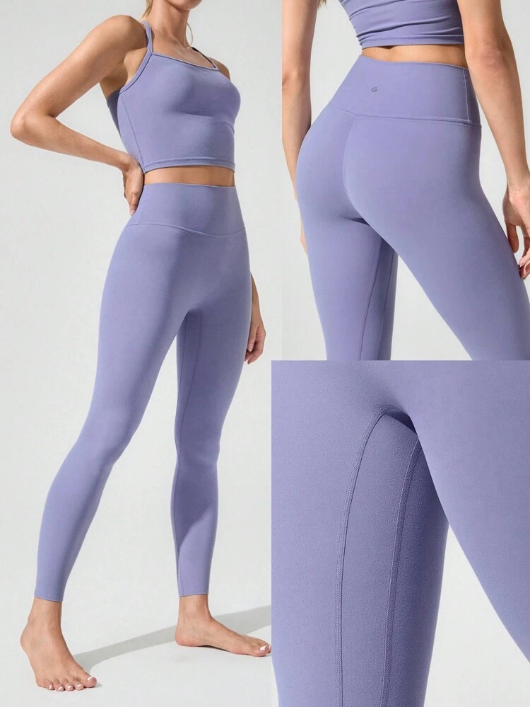 26" FeatherFit™ Keep It Classic Seam-Free High-Waist Bonding Comfort Back Pocket Leggings Low Impact Yoga Pilates Studio Daily Wear Spring Summer