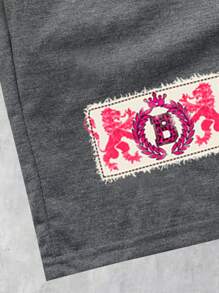 ROMWE MEN Street Life Quần short nam - Xám - Xem 3