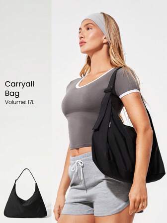 GLOWMODE 17L Unadjustable Textured Water-Resistant Shoulder Bag Fall Winter