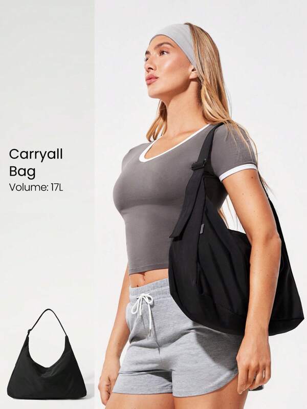 GLOWMODE 17L Unadjustable Textured Water-Resistant Shoulder Bag Fall Winter