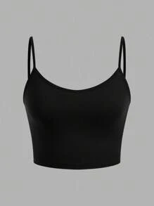 SHEIN EZwear 3入組女士夏季緊身短款休閑背心，適合夏季穿著