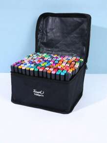 个性化 60/48/80/36/24 色双头丙烯颜料马克笔和水彩笔套装，专业动漫绘画设计美术用品返校 - 彩色 - 查看 19