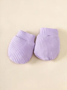 SHEIN Newborn Baby Girl 5-Piece Soft Cotton Outfit Set, Includes Bodysuit, Hat, Socks, Bib, Swaddle Blanket, Suitable For Summer, Gift Set For Newborn, Infant, Shower, Coming Home Purple Newborn Girl Clothes Purple Baby Swaddle Newborn Girl Outfit Set Baby Girl Lace Romper Baby Girl Coming Home Outfit Fall Winter - Purple - View 8