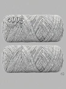 400克（200克*2），2绞装优质高弹布条纱线，适用于手工编织包袋、篮子、地毯、鞋子、各种家居用品和DIY手工艺品，有多种颜色可供选择 - 2卷布條 - 查看 32