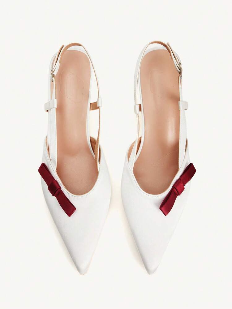 CUCCOO CHICEST Burgundy Floral Pointed Toe Elegant Versatile Classic Commuter Pumps Light Pink Satin Pointed Toe High Heel Pumps, Suitable For Dates, Afternoon Tea, Parties And Gatherings