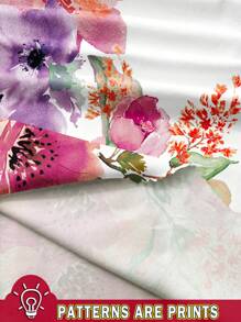 SHEIN Clasi 乡村浪漫大碎花印花女式吊带背心，适合夏季日常穿着，教师款。 - 彩色 - 查看 3