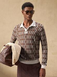 AKNOTIC Business Casual Áo len polo tay dài, co giãn, thoải mái dành cho nam, áo chui đầu có cổ thời trang, phù hợp cho mùa hè, mùa thu, kỳ nghỉ, trang phục hàng ngày, tiệc tùng, cặp đôi, quà tặng cho nam giới, cho mùa thu đông - Màu Khaki - Xem 6