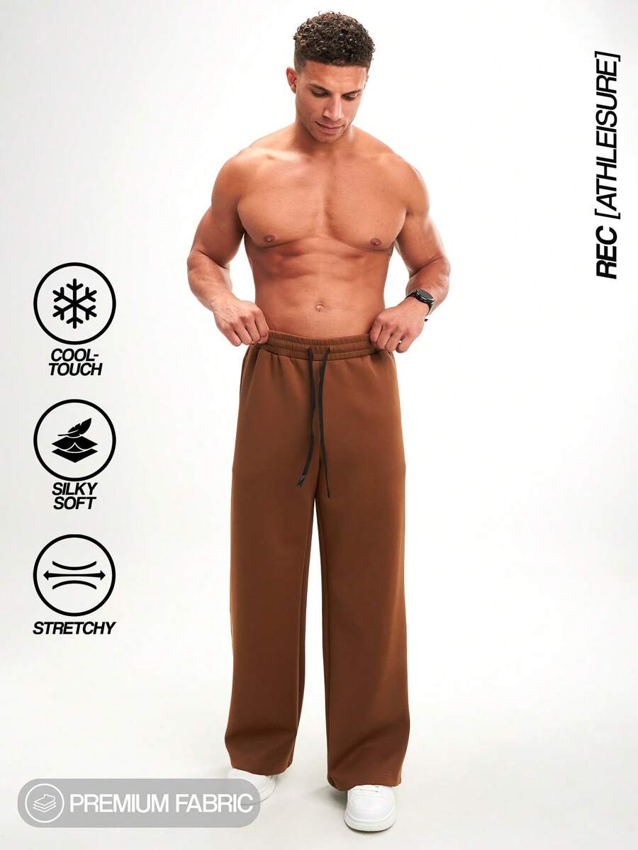 ARC HexFlex Pro Men Training Ultra-Flex Gym Lifestyle Street Pants, Fall - Brown - View 1