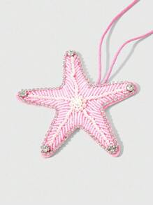 ROMWE Fairycore 1 件手工串珠、亮片、珍珠皮革包饰，海洋风格 - 彩色 - 查看 4