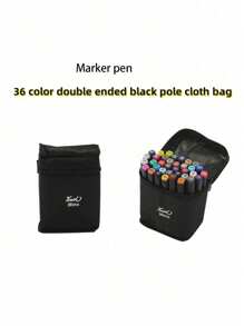 个性化 60/48/80/36/24 色双头丙烯颜料马克笔和水彩笔套装，专业动漫绘画设计美术用品返校 - 彩色 - 查看 13