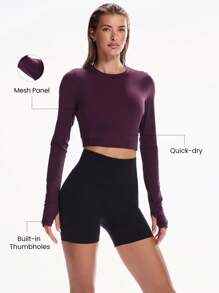 GLOWMODE Tough Sport 吸汗速干提花网眼后背弹力带双色上衣 耐冲击跑步慢跑训练健身房工作室日常运动服 - 櫻桃可樂 - 查看 2