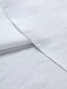 Manfinity Homme Set di camicia a maniche corte casual estiva e pantaloni lunghi con vita con coulisse, stile "Old Money", per uomo