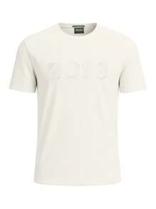 Hugo Boss 男士休闲圆领短袖T恤，夏季百搭 - 131 開放式白色 - 查看 4