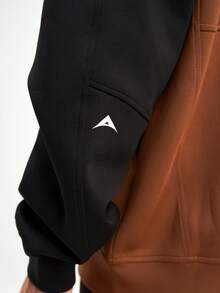 ARC 男士休闲连帽衫 必备外套 透气套头衫 冬季服装 跑步 健身 工作 - 棕色 - 查看 4