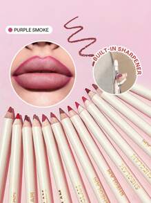 SHEGLAM Lip Facts Lip Liner-Purple Smoke Creamy-Matte Lip Liner Pencil High Pigment Not Easyto Fade Silky Smooth Matte Contour Tint Lip Makeup Graduation Birthday Holiday Summer Fall Autumn Y2K Fancy Fashion Women Brand Makeup Cosmetic Beauty Party Beach Travel Camping Outdoors School Campus Trip Festivals Decor Gift Present Rose Girl Cosplay Best Color Charm Vibe