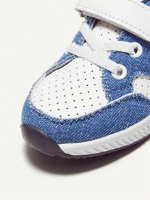 Fashionable & Versatile Blue Patchwork Breathable Baby Sneakers, Spring/Summer - Multicolor - View 5