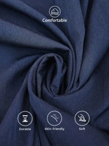 Chiquease Saia Longa Elegante Cintura Alta Modelo A-Line, Design de Saia Bufante para Mulheres, Novo Lançamento de Verão - Azul Marinho - Visão 8