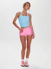 Musera Sport 露背绑带上衣，适合活跃健身，适合 Gympadel、网球、Pickleball 健身 - 淺藍色 - 查看 5