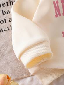 2pcs Baby/Toddler Letter Print Long Sleeve Top And Flare Pants Set, Apricot Top And Pink Pants, Cute And Comfortable Outfit For Spring/Autumn Fall Winter