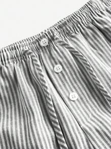 2 件套 Tween 女童蓝粉色条纹宽松裤，百搭日常休闲穿着，买一送一 - 淺藍色 - 查看 4