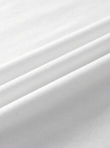 EMERY ROSE Plus Size Summer Casual Simple Solid Color White Tank Top - White - View 3